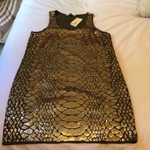 Brand new Michael kors sequin dress in gold